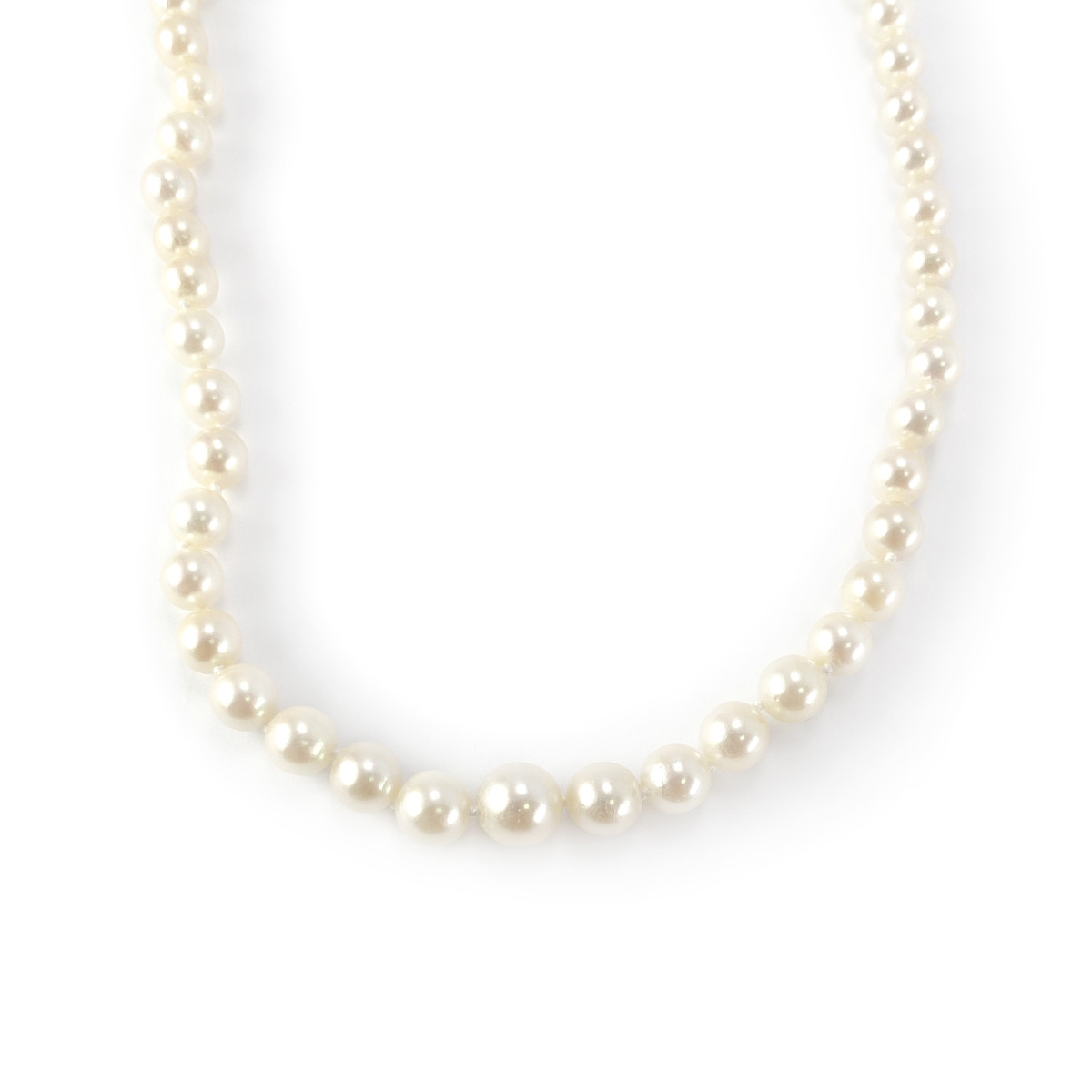 Collier d'occasion or 750 jaune perle de culture du japon