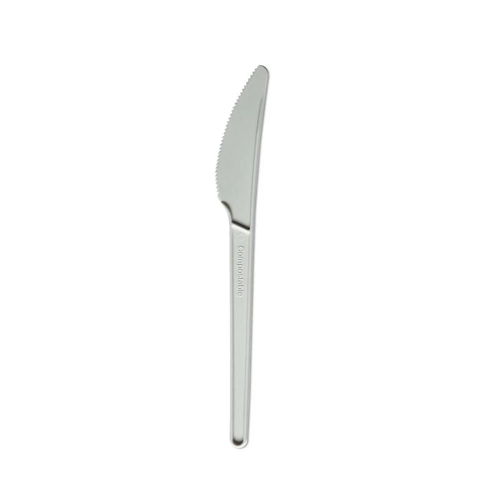 Couteau plastique blanc x12