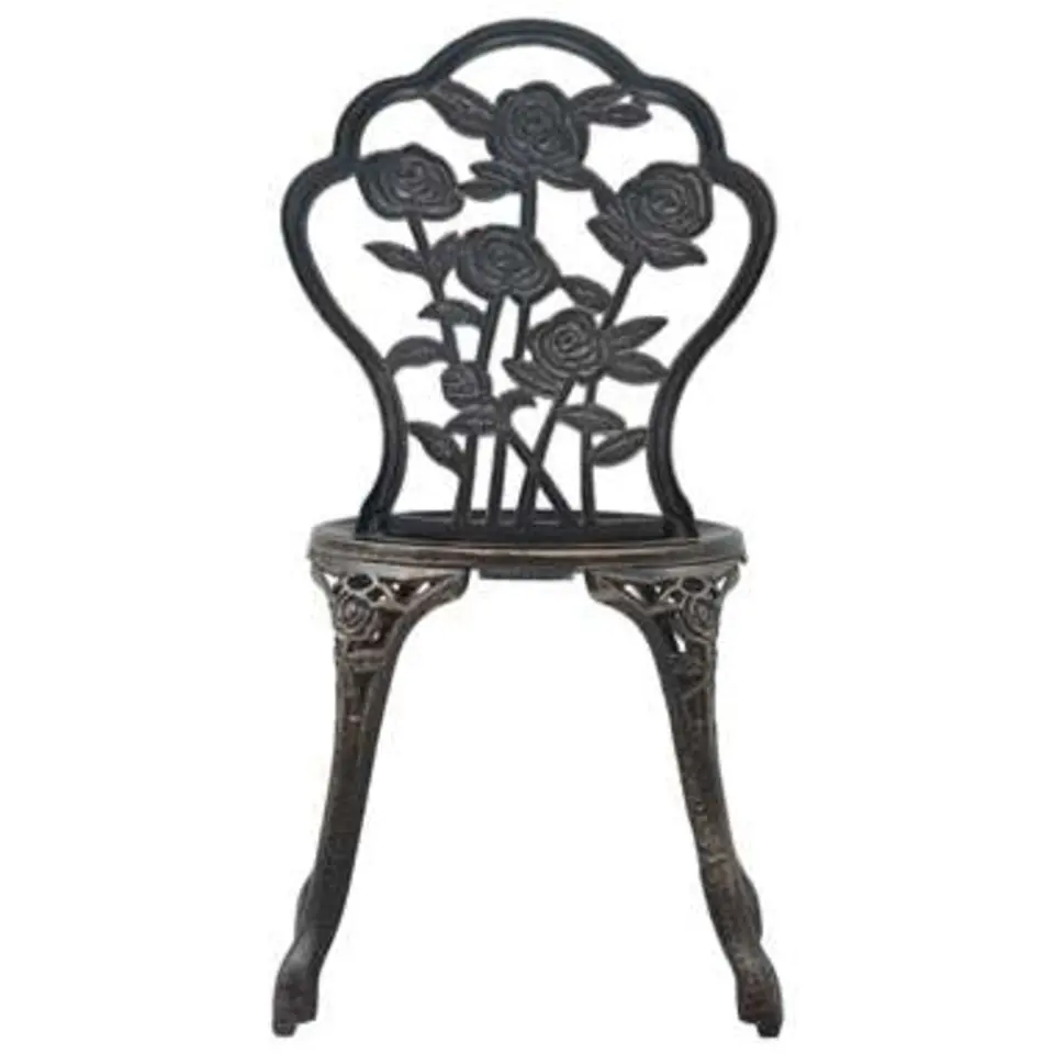 vidaXL - Bistroset - Bruin - Aluminium