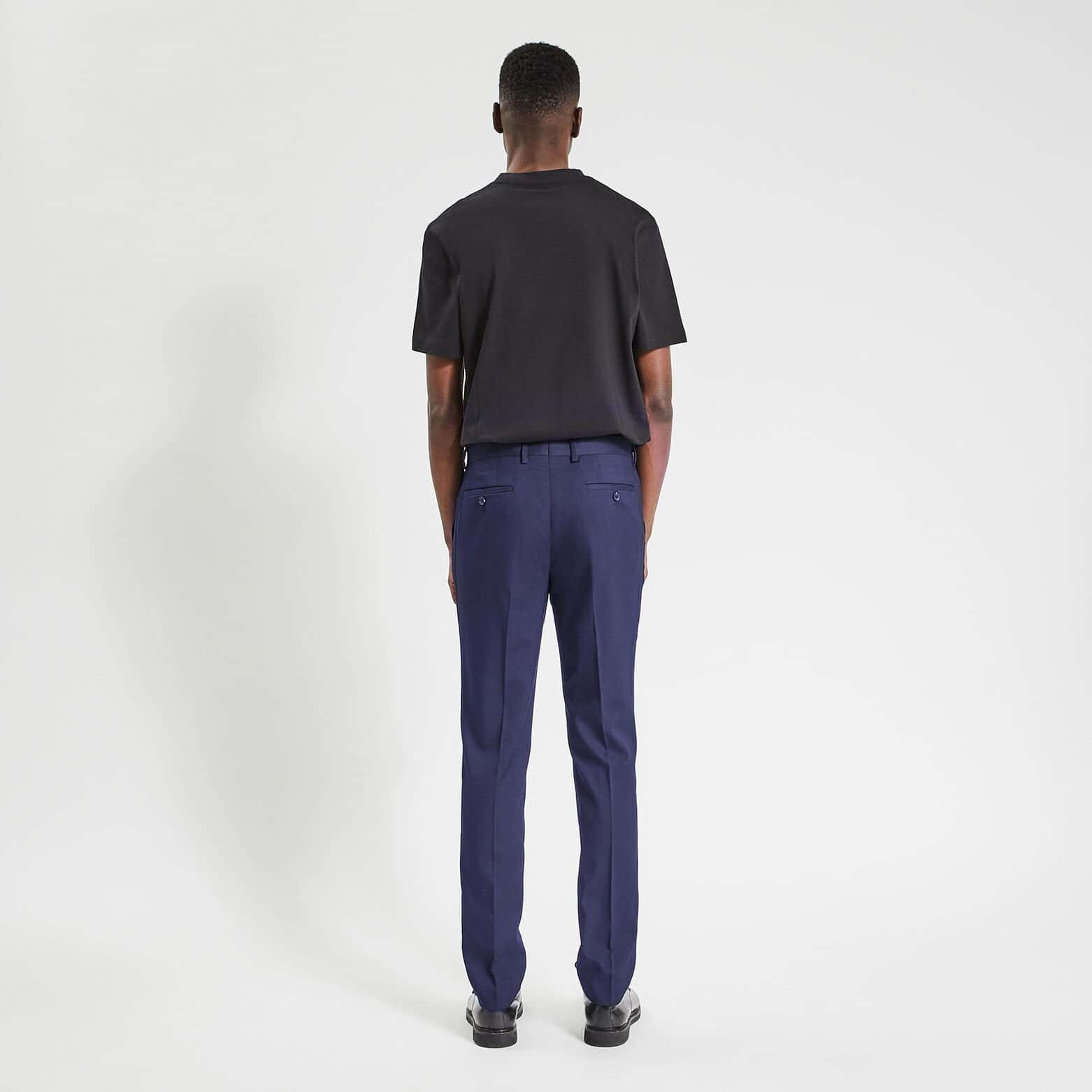 Pantalon de costume coupe slim Bleu Marine