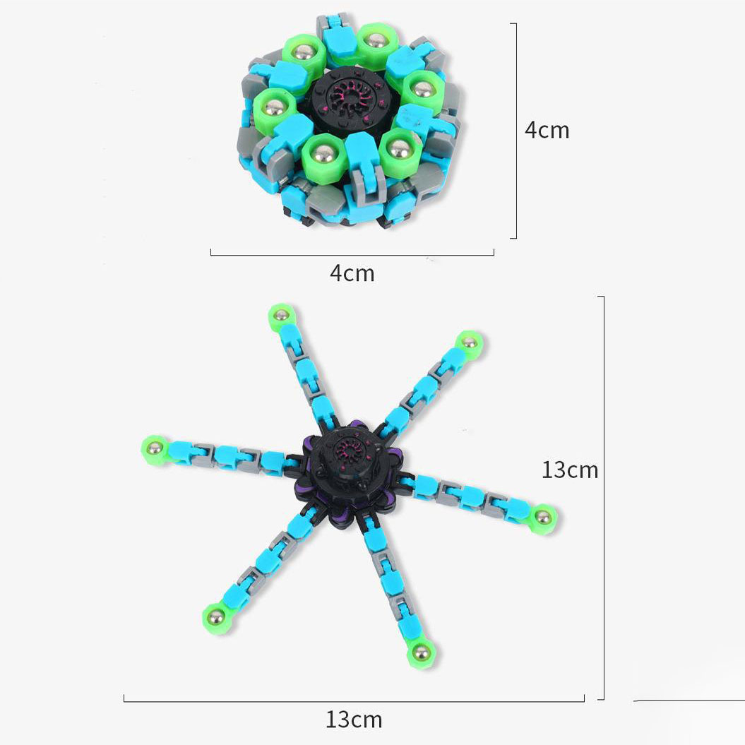 Fidget Spinner Roboter Spiel Anti Stress Spielzeug Transformator - Gelb