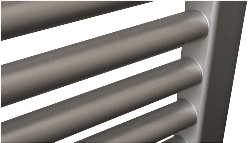 Sanicare - HVS - Elektrische Radiator - Zwart - 60x172cm - Inox-look met Afstandsbediening en Thermostaat