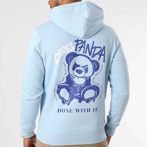 Sweat Capuche Done With It Bleu Clair