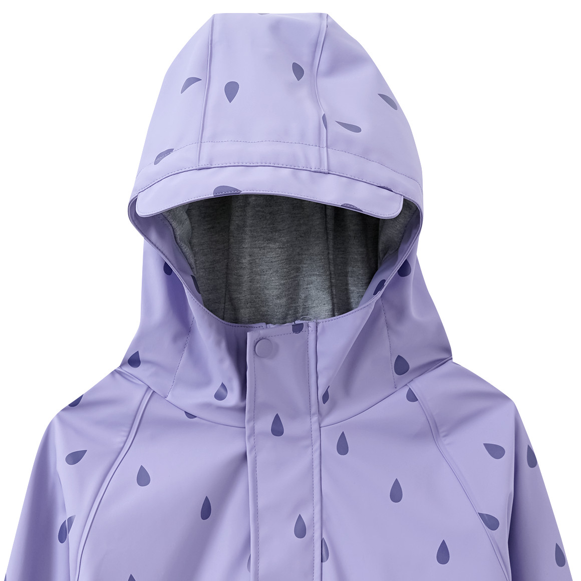 Yigga Kinder Regenjacke mit Regentropfen-Muster helllila