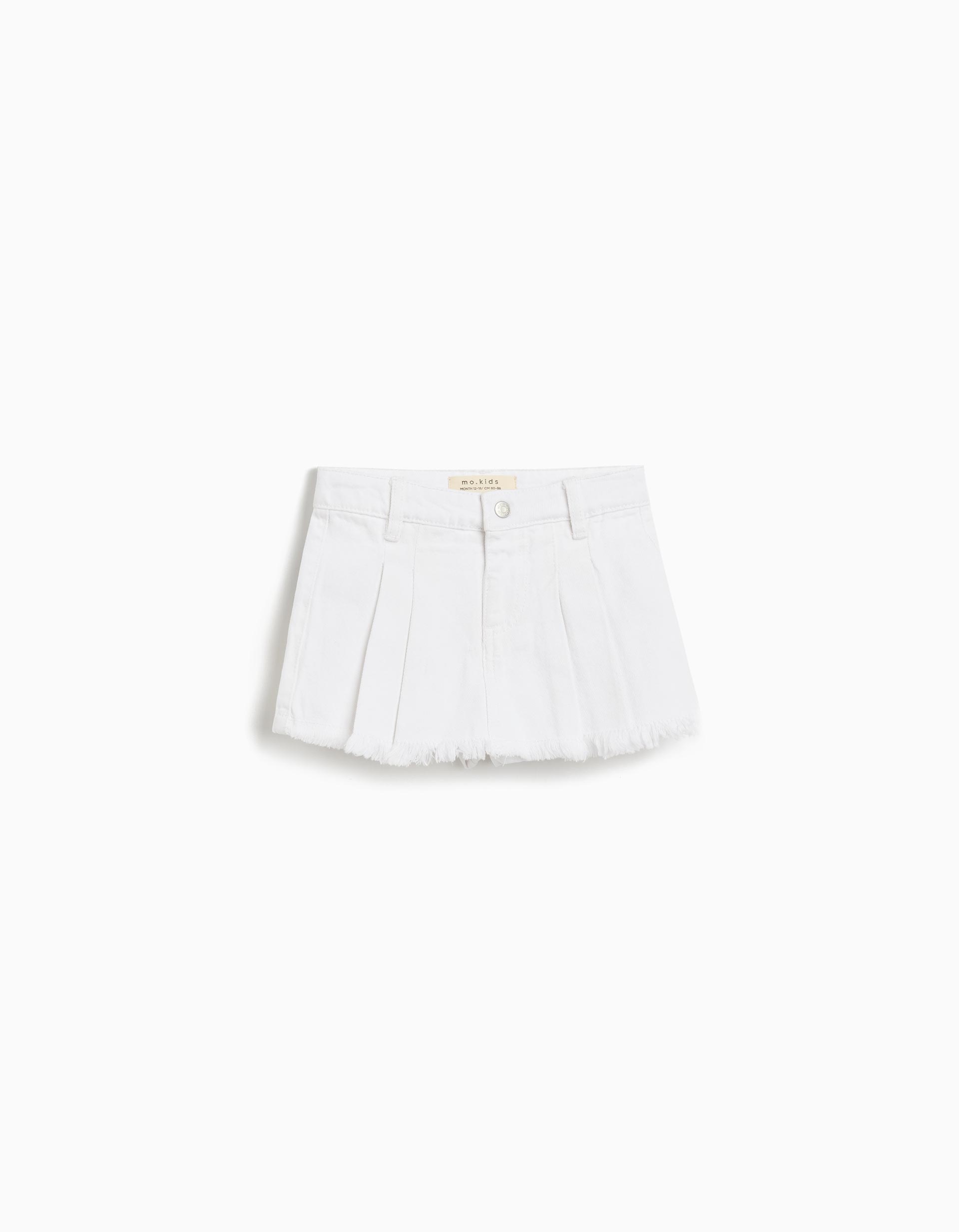 Saia-calção de Ganga, Menina, Branco