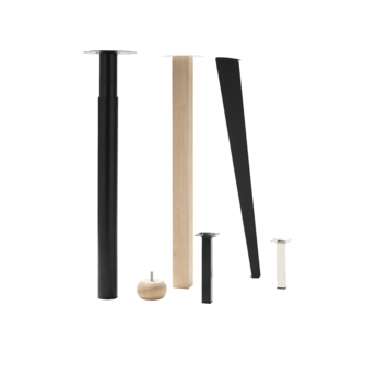 Duraline Tafelpoot Tess verstelbaar zwart 70-110 cm