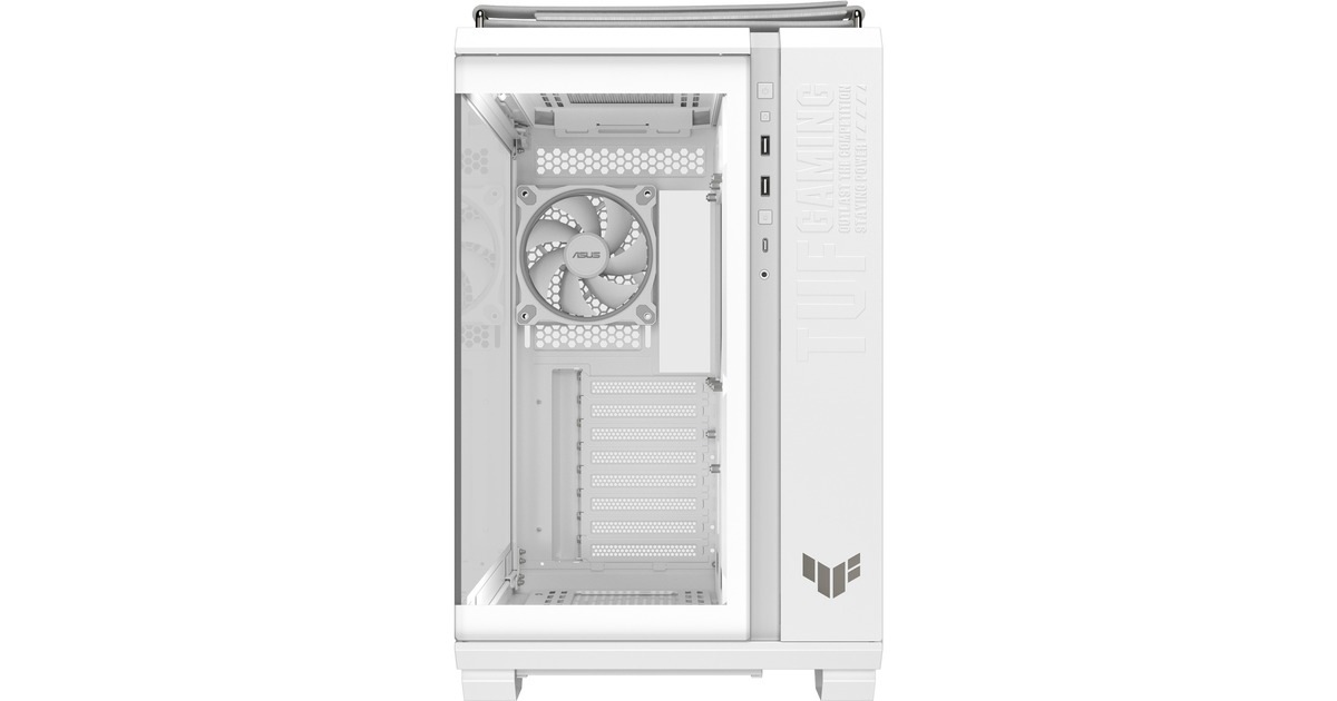 ASUSTUF Gaming GT502 Horizon ARGB midi tower behuizing  (Wit | 3x USB-A | 1x USB-C | Tempered Glass)