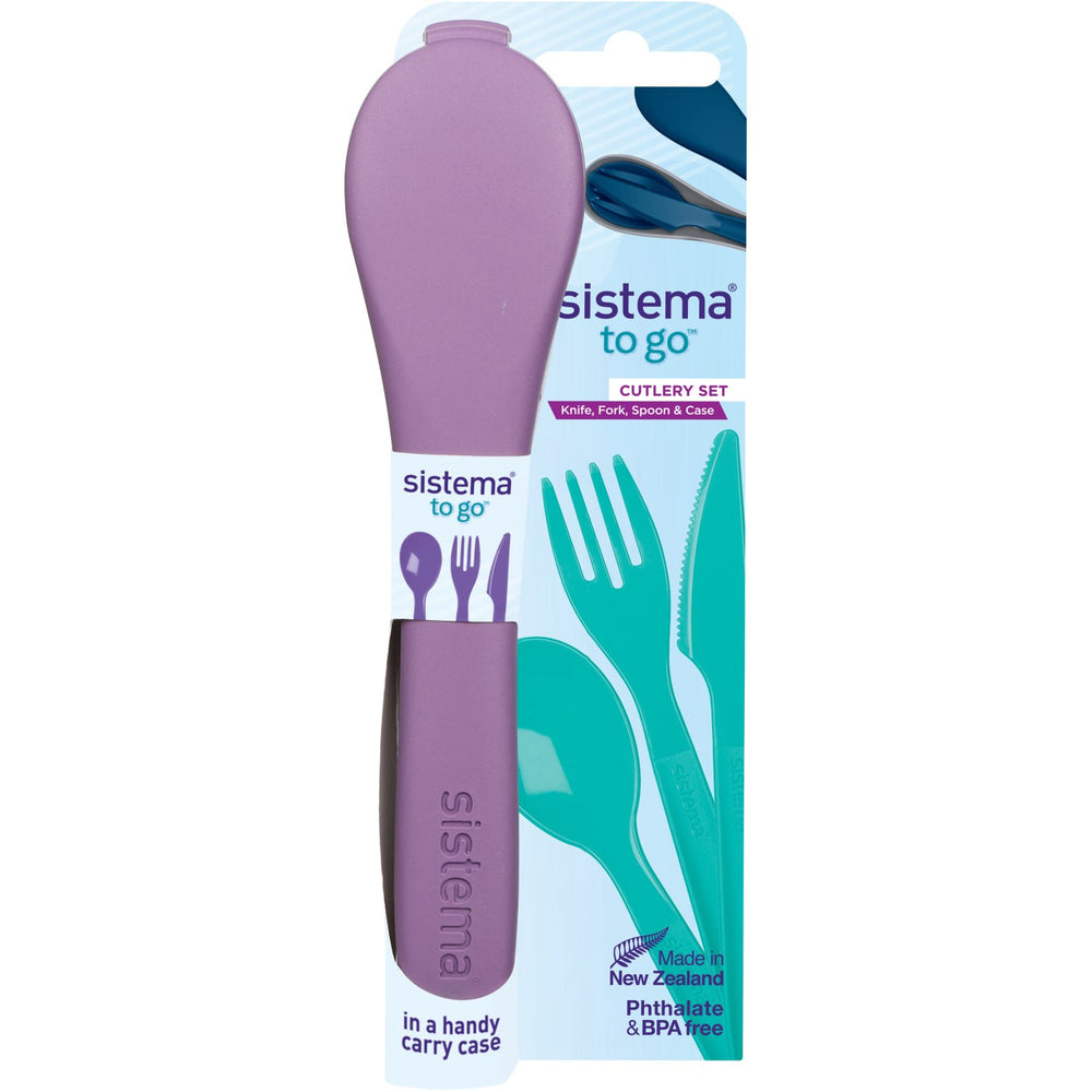 Køb Sistema Misty Purple To Go Bestik Sæt | Luksusbaby