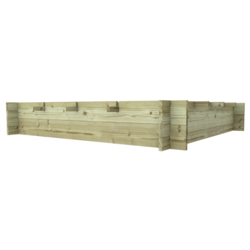 Compacte moestuinbak met gronddoek 120x120 cm