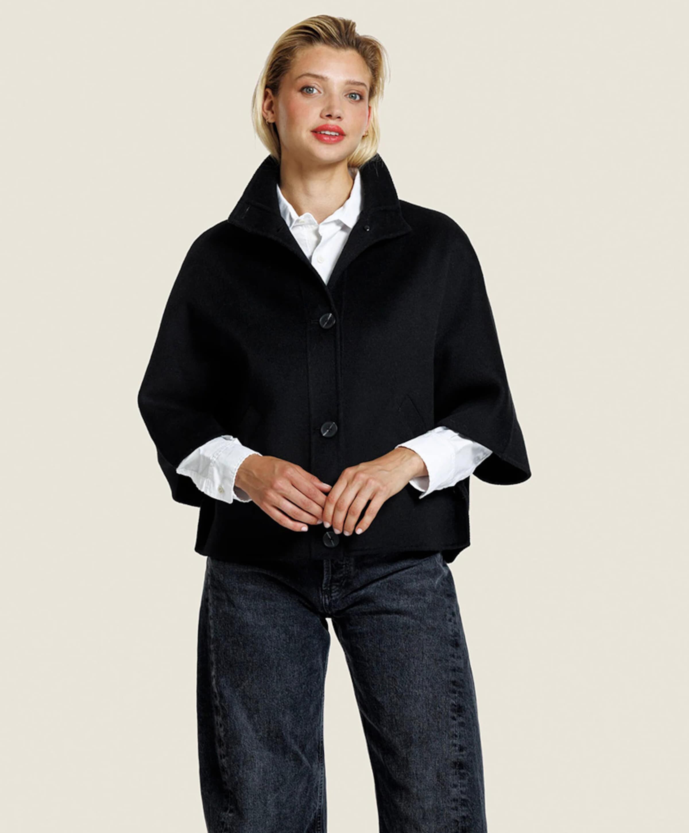 Alter Ego Dames cape zwart