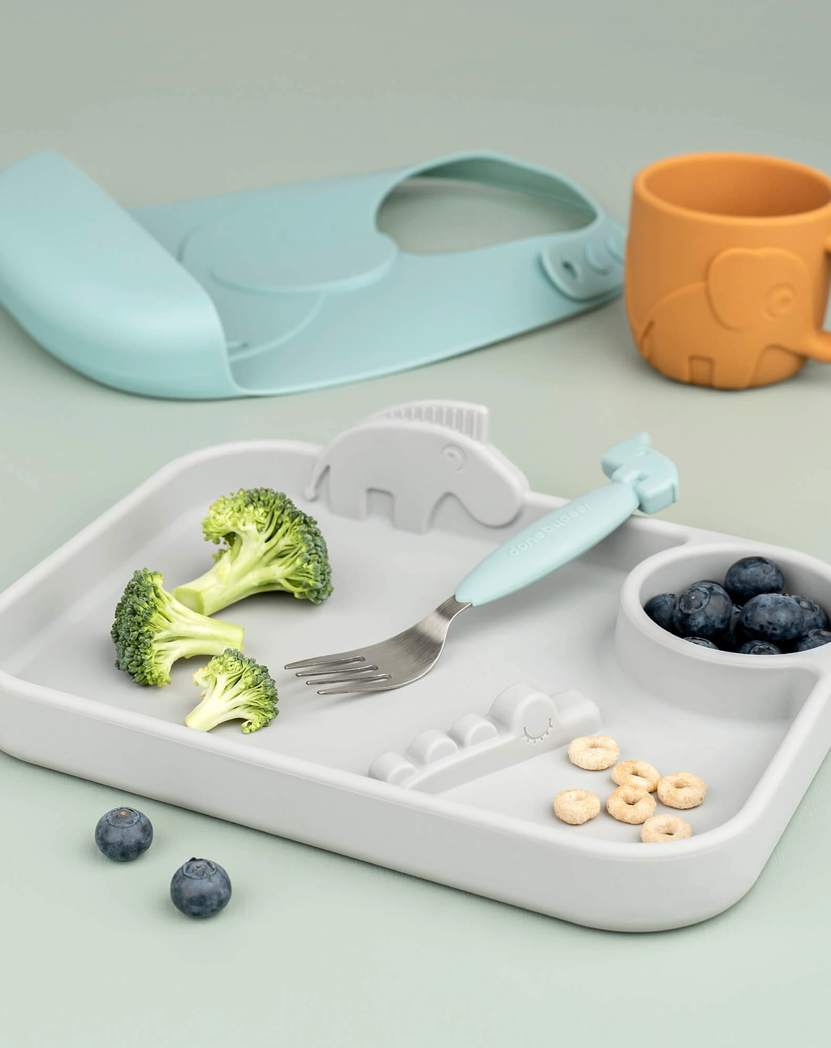 Besteckset EASY-GRIP - DEER FRIENDS 3-teilig in blau