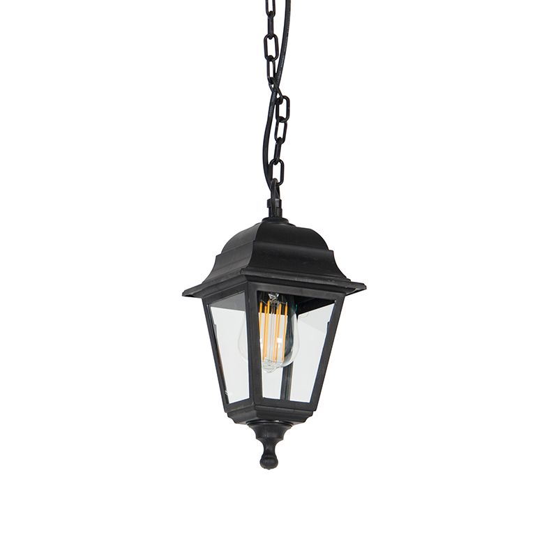 Klassieke buiten hanglamp zwart IP44 - Capital