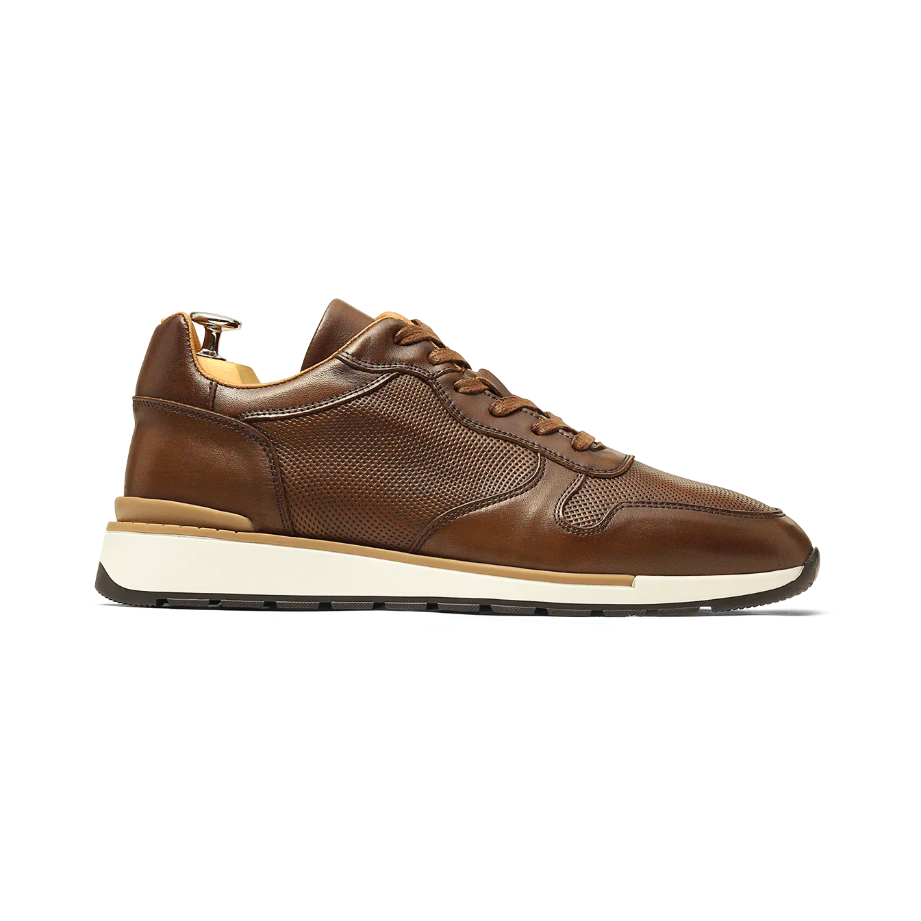 Jako-Sneakers / basket en cuir marron