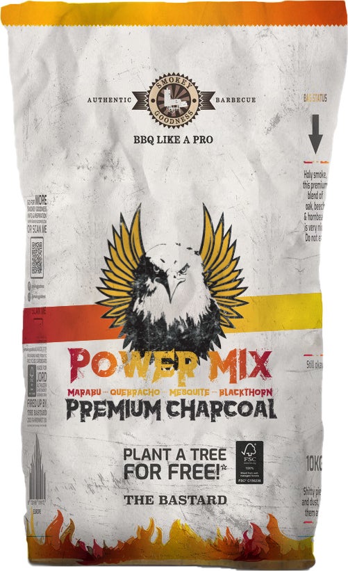 The Bastard Smokey Goodness Marabu Powermix houtskool 10 kg