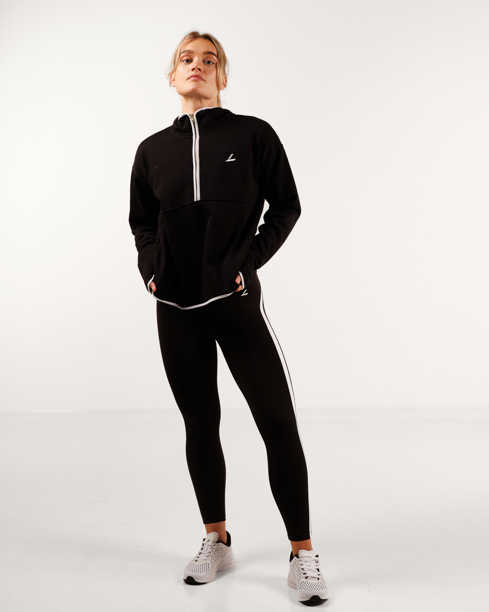 LEVITY Division Half Zip Sweater Black