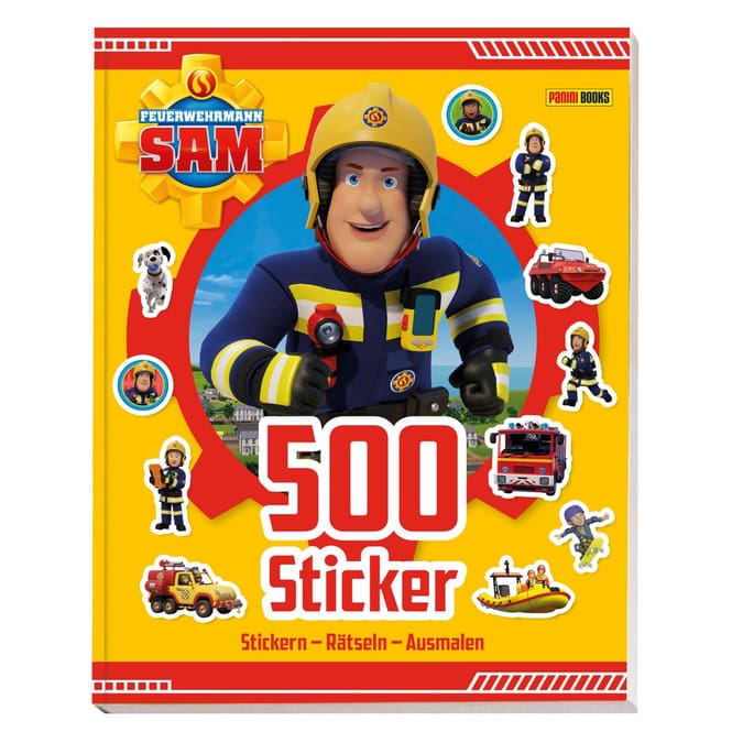 Feuerwehrmann Sam - 500 Sticker - Stickern-Rätseln-Ausmalen