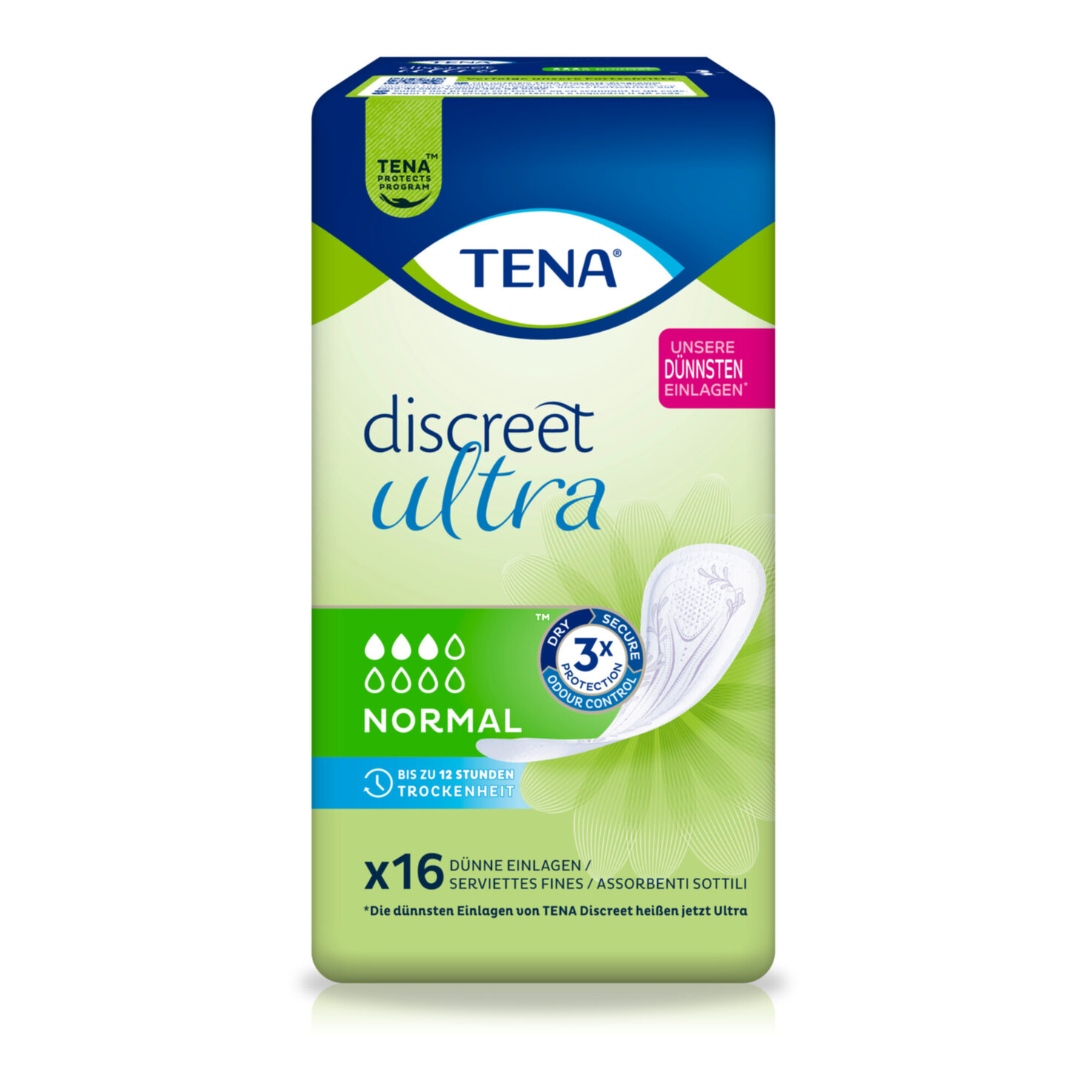 Tena Discreet Ultra Einlage Normal 16 Stück