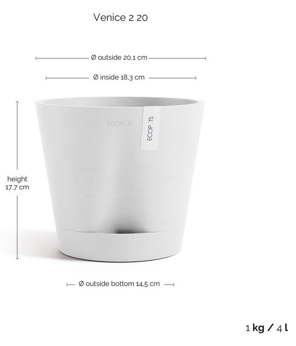 Ecopots Kunststoff-Topf Venice 2, rund
