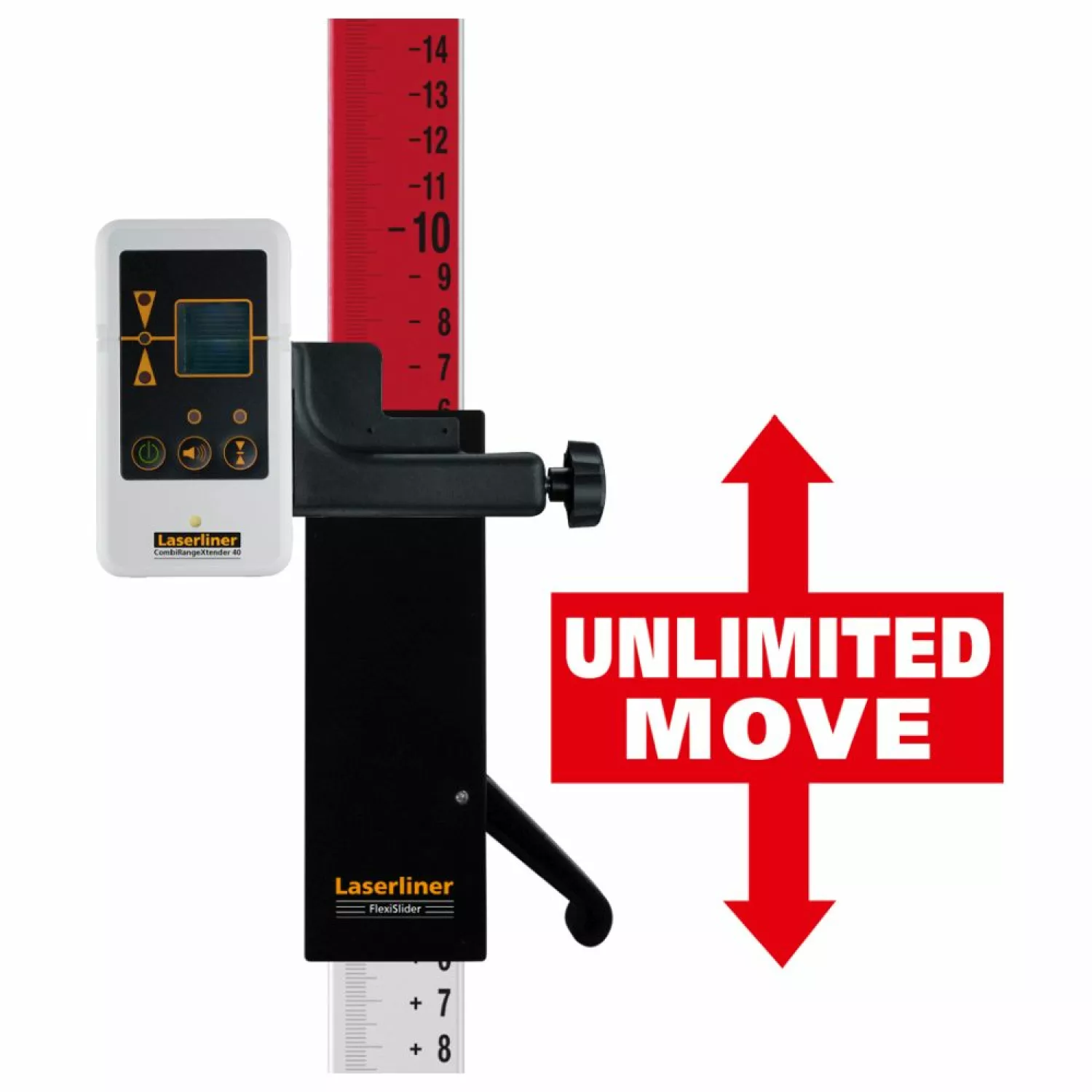 Laserliner 080.50 Flexi-meetlat Plus Rode meetlat - uitschuifbaar - 240cm