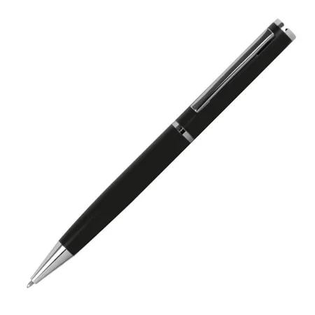 Macma Drehbarer Kugelschreiber aus Metall mit Velouretui, schwarz, 10 Stück