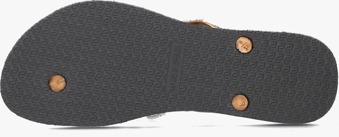 UZURII zwarte uzurii teenslippers heart bronze