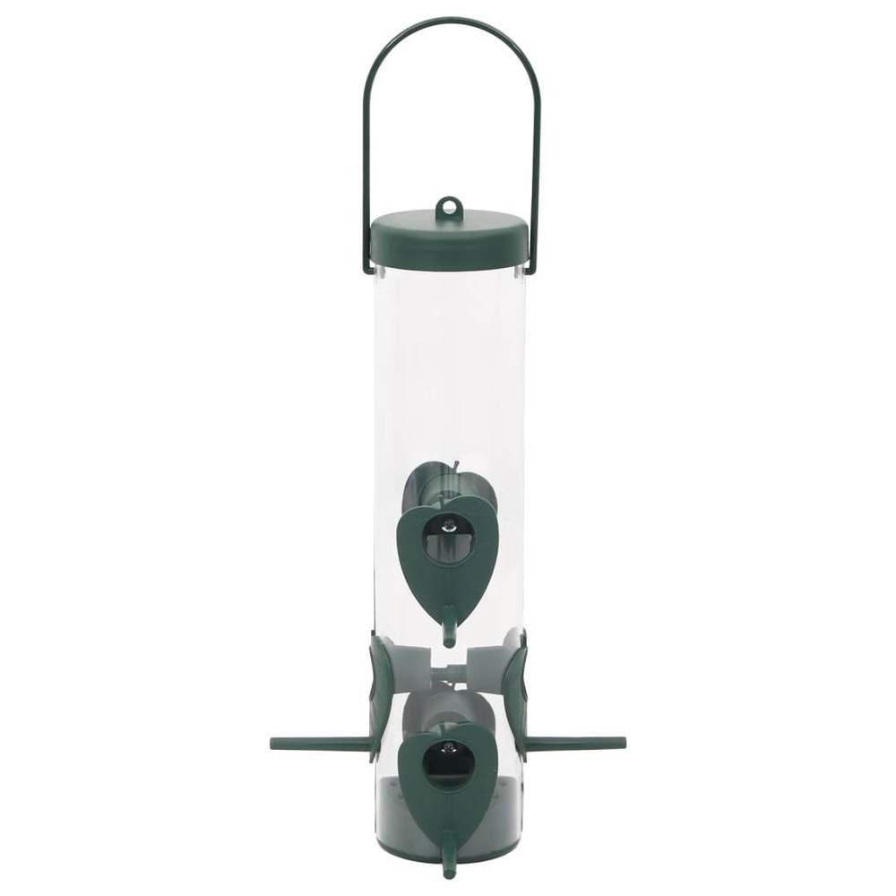 Mangeoires pour oiseaux 3 pcs vert foncé 17x17x32 cm