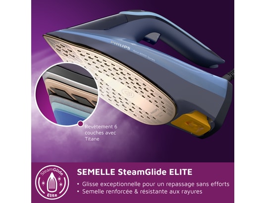 PHILIPS - Fer à repasser Série 8000 DST8020/20 fer à vapeur bleu
