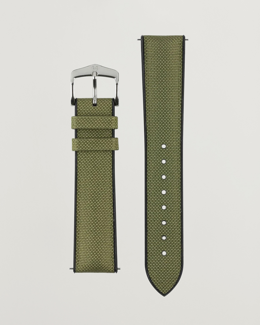 HIRSCH Arne Sailcloth Effect Performance Watch Strap Olive