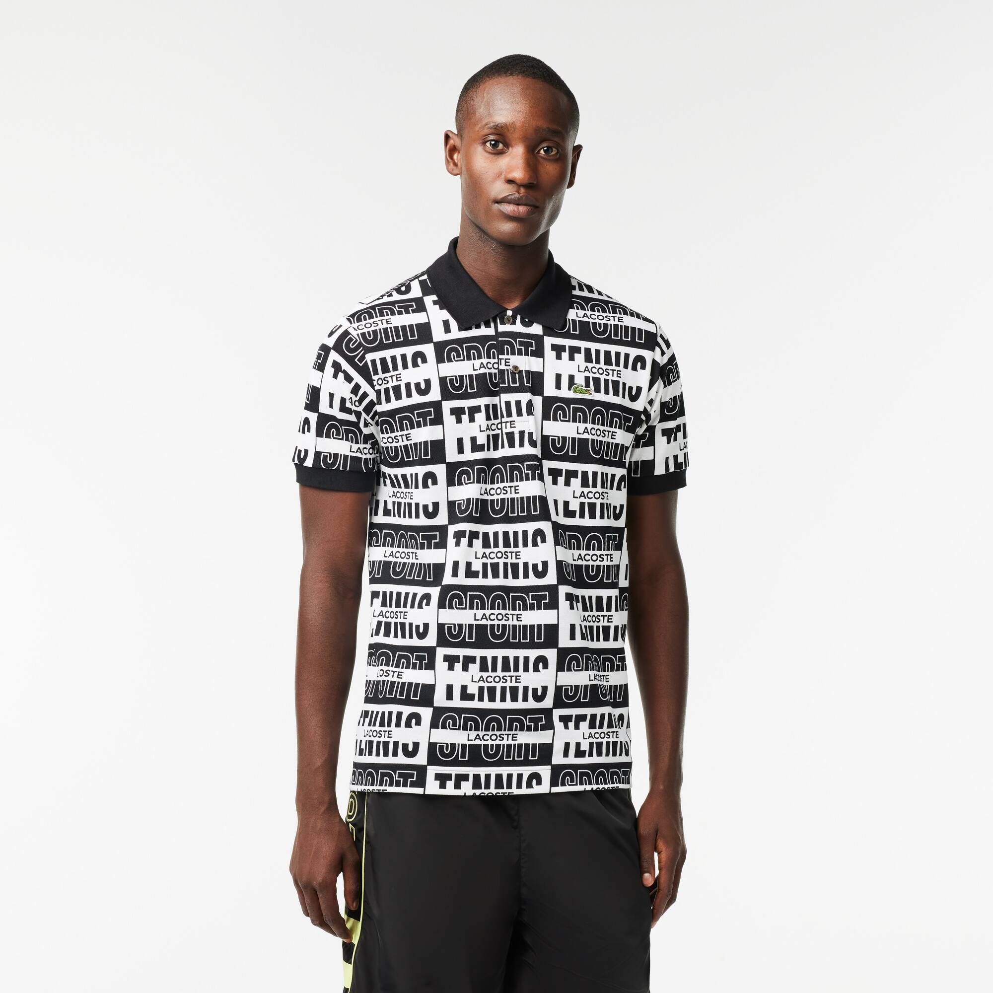 Originales L. 12.12 Poloshirt mit zweifarbigem Aufnäher Kurze Ärmel - Weiss - Lacoste - Herren