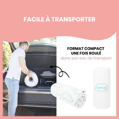 Matelas de voyage Cosy'Lite Nomad Blanc - BABYMOOV