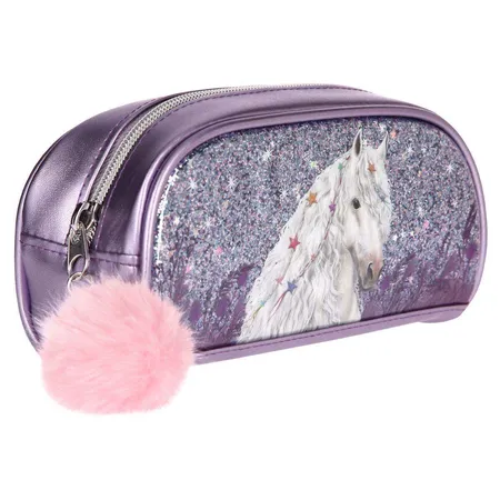 Depesche Miss Melody Schlampertasche Glitzer, Lila