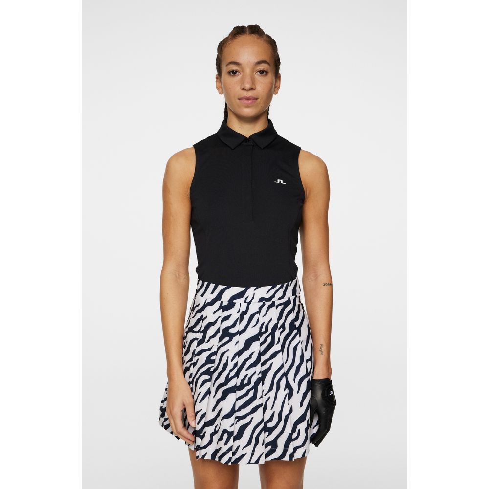 Dena Sleeveless Pique Dame Svart
