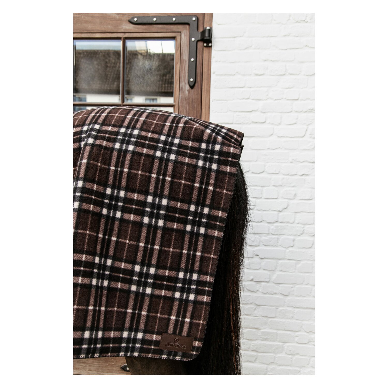 KENTUCKY Fleecedecke Heavy Square  - check/print - 200 cm