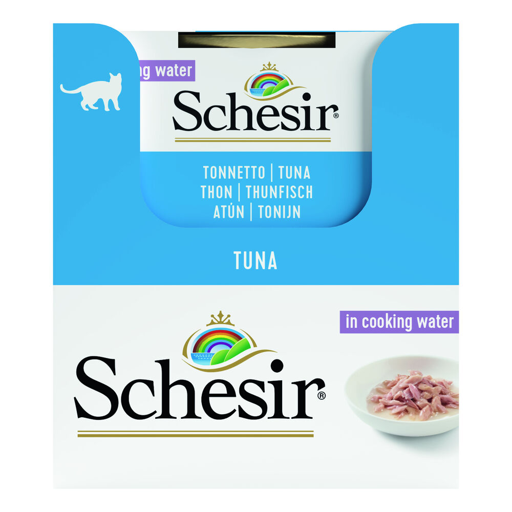 Schesir - Kattenvoer in water gekookt - 85 Gram - tonijn