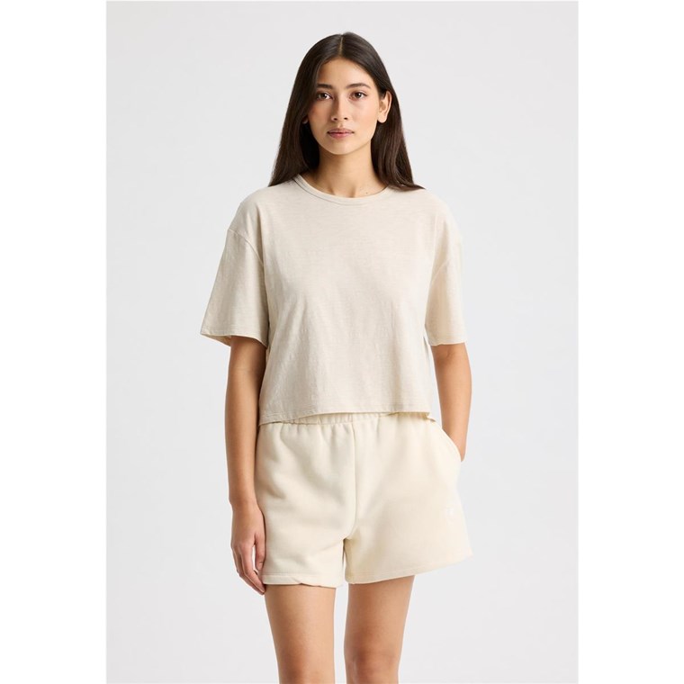 Röhnisch Slub Cropped Tee Light Gray