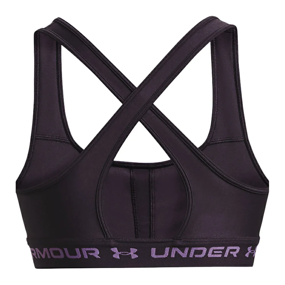 Under Armour UA CROSSBACK MID - Brassière Femme tux purple/retro purple