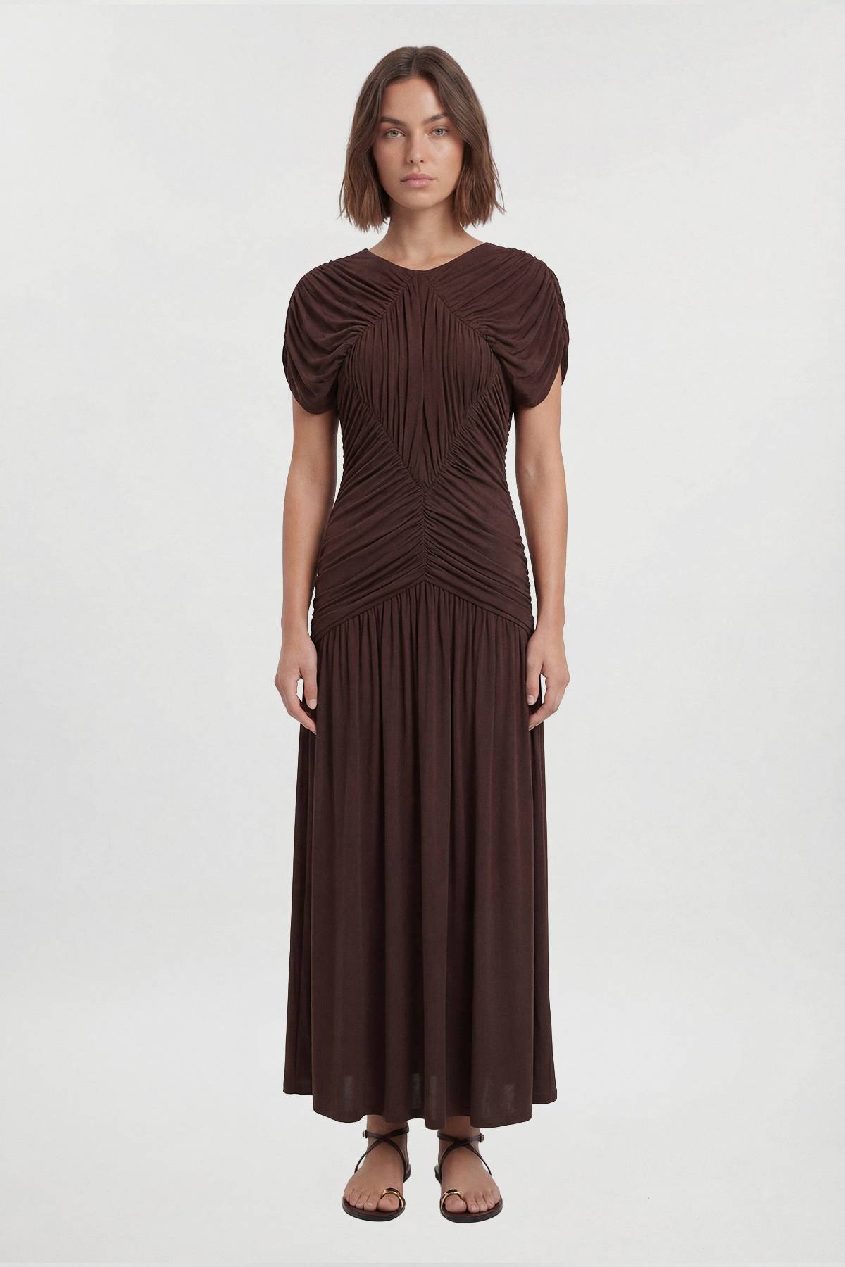 KarenMillen Robe Maxi Froncée En Jersey Premium Petite