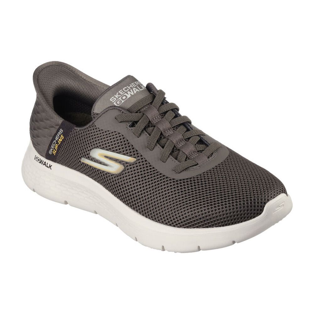 Skechers GO WALK FLEX-HANDS UP - Chaussures running Homme brown