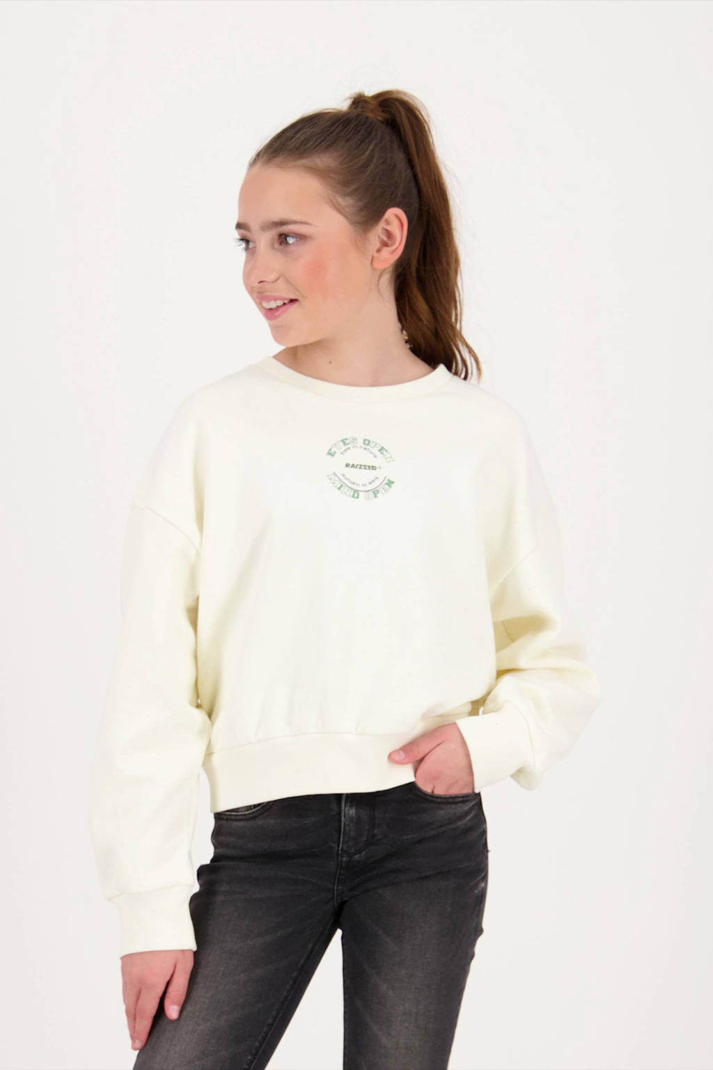 Raizzed longsleeve Lincoln wit