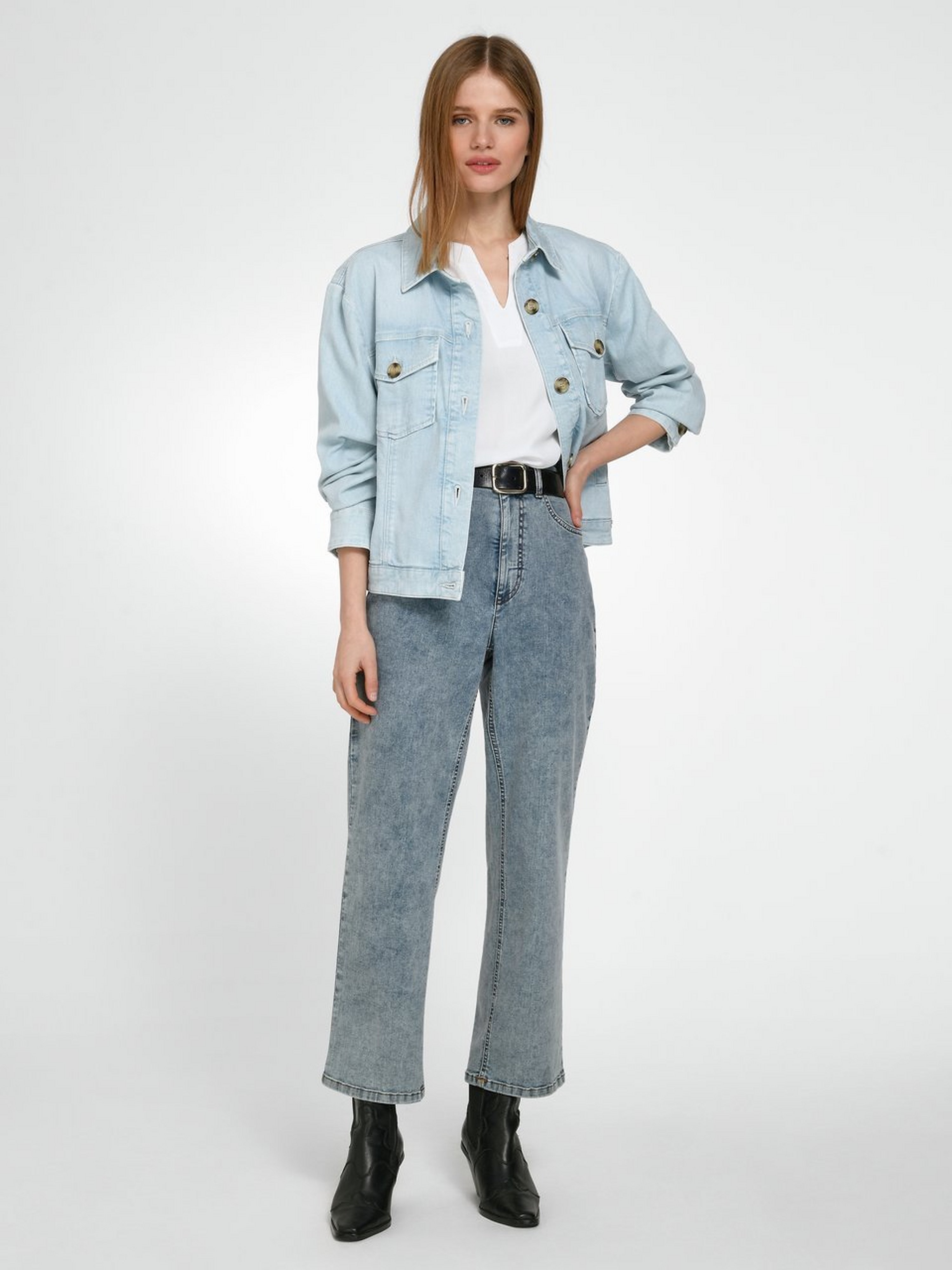 Knöchellange Jeans Straight Fit