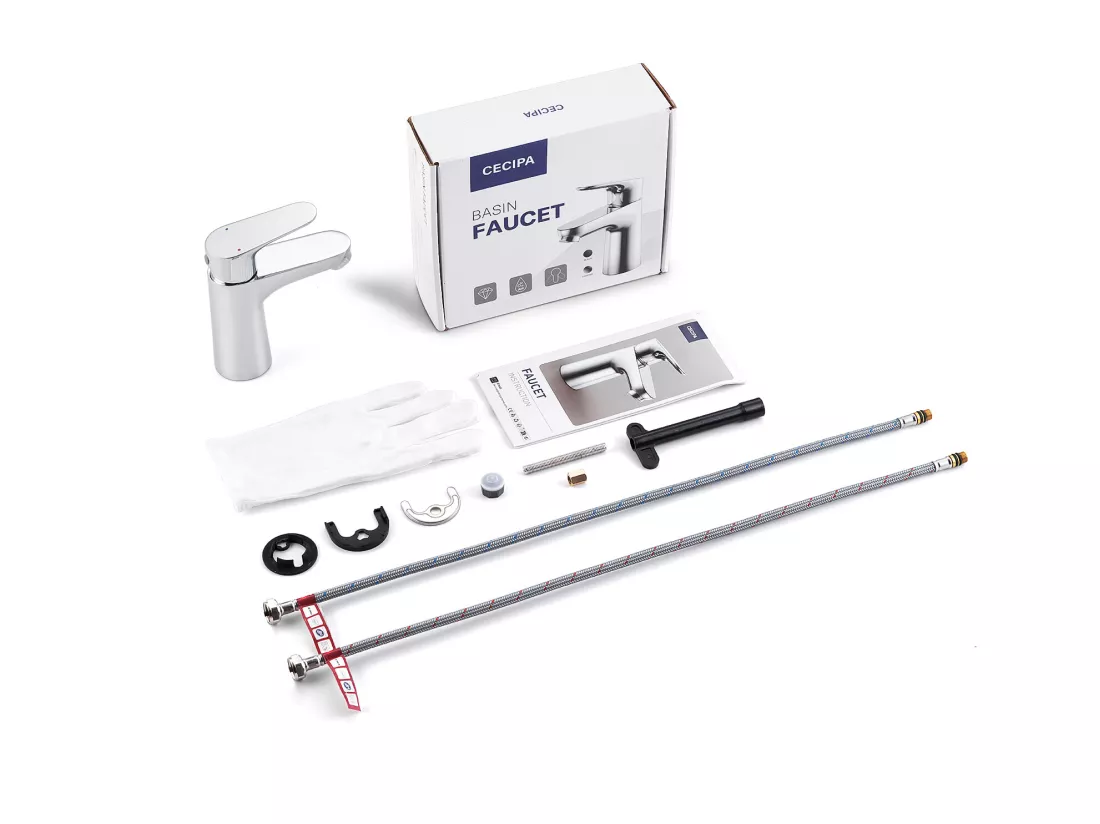 Cecipa max Mitigeur de lavabo Robinet noir Robinet de salle de bain en acier inoxydable,EU Modèle