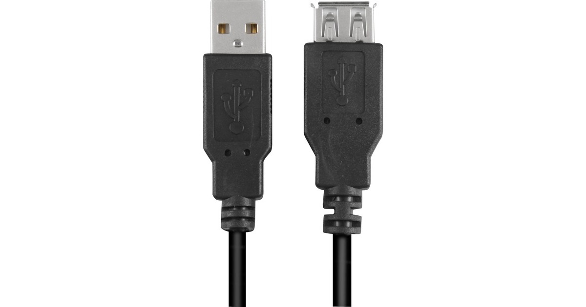 SharkoonUSB 2.0 verlengkabel  (Zwart, 3 meter, Dubbele afscherming)