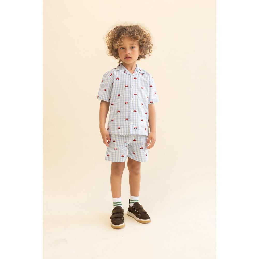 Køb Flöss Blue Gingham Albert Shorts
