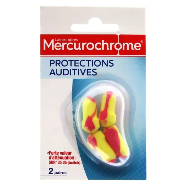 Tampões de ouvido de mercurocromo (2 pares)