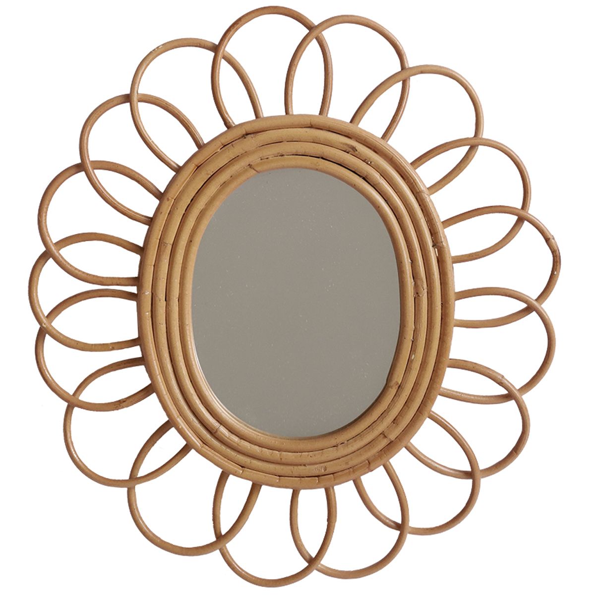 Miroir oval rotin Atelier jasmin