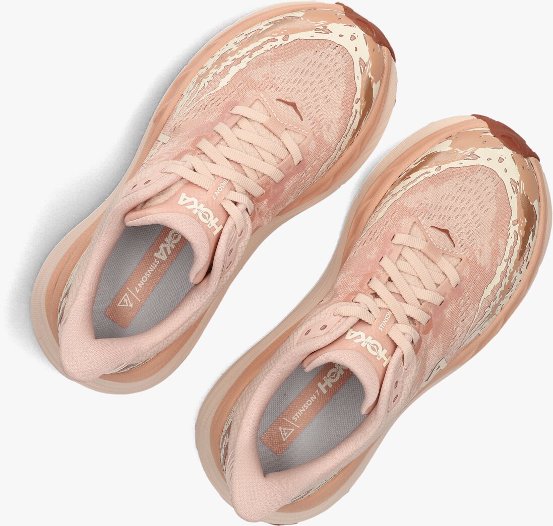 roze hoka lage sneakers stinson 7