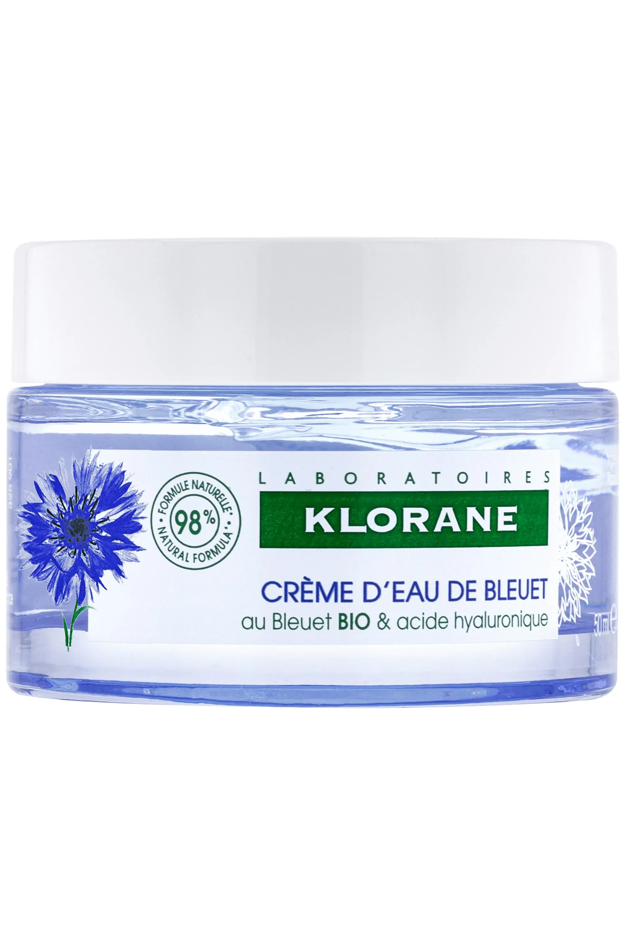Klorane Crème d’eau au Bleuet bio et Acide hyaluronique-50 ml
