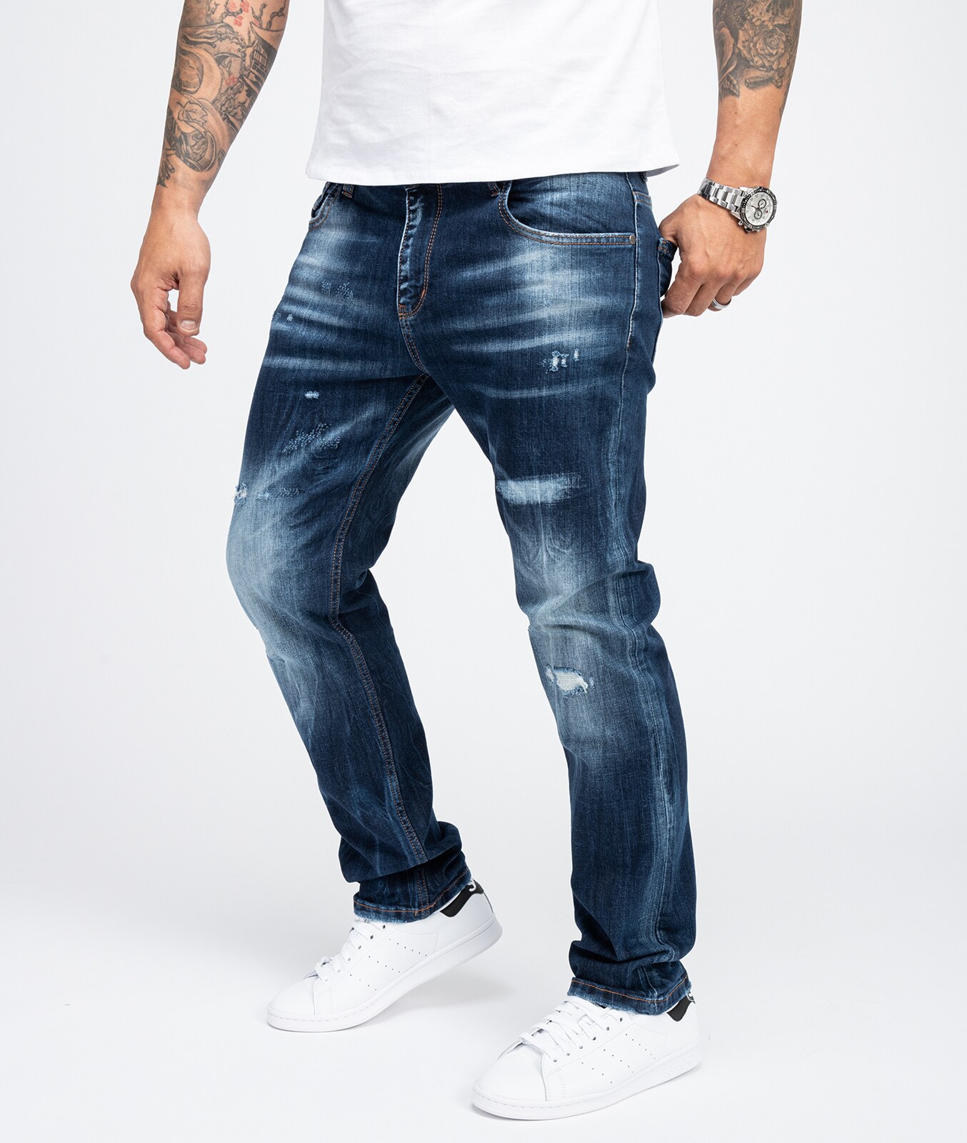 Rock Creek Jeans Regular Fit Used-Look