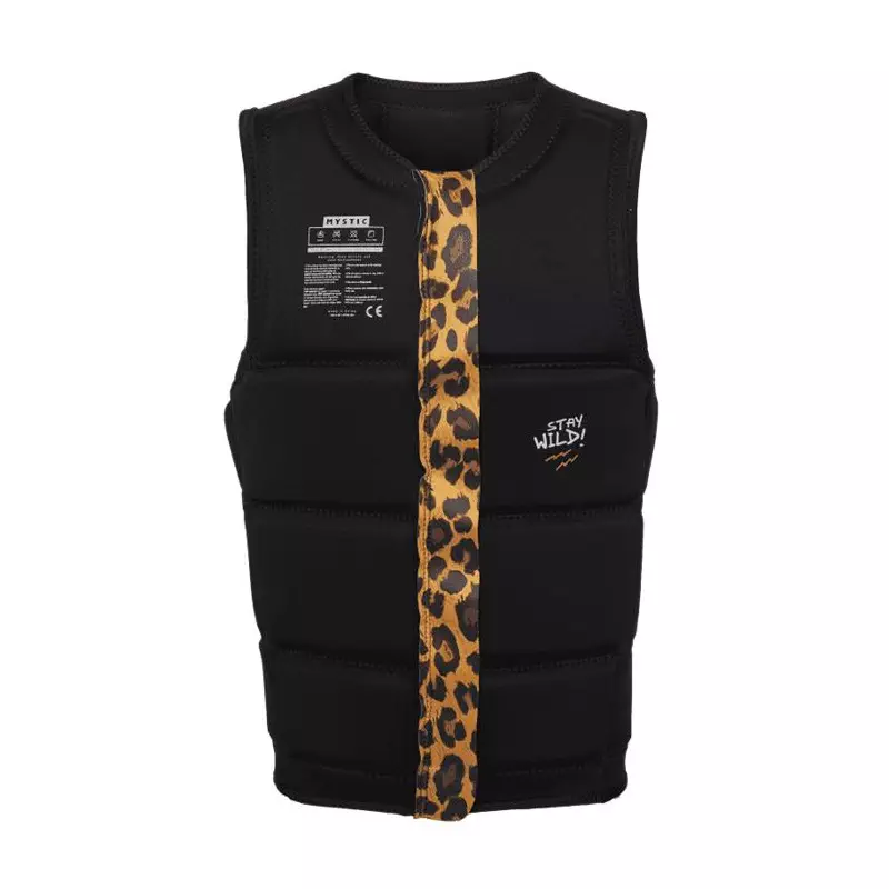 Gilet impact MYSTIC Zuupack Frontzip Wake Black