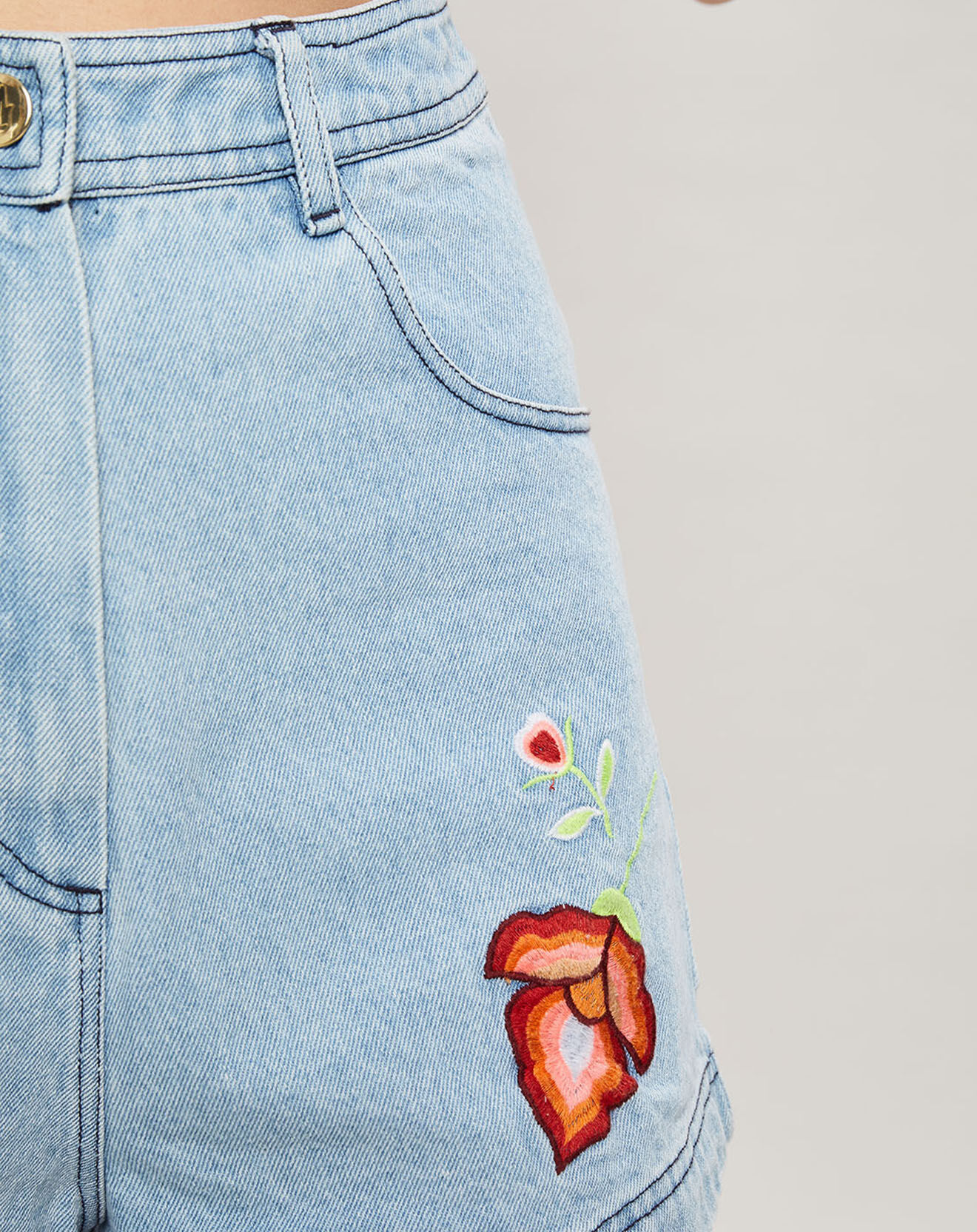 Manoush Short brodé Amerinjean bleu